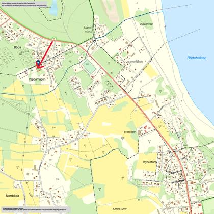Illustrerad karta över fastigheten eller området