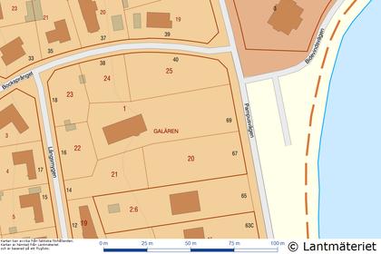 Illustrerad karta över fastigheten eller området