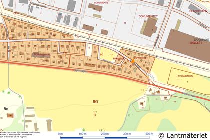 Illustrerad karta över fastigheten eller området