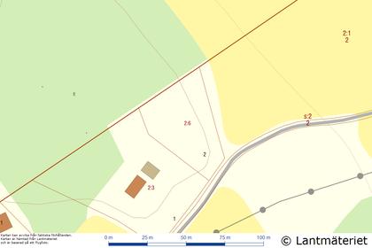 Illustrerad karta över fastigheten eller området
