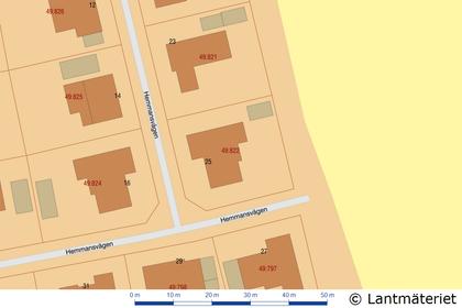 Illustrerad karta över fastigheten eller området