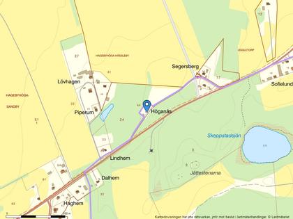 Illustrerad karta över fastigheten eller området
