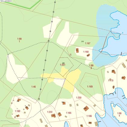Illustrerad karta över fastigheten eller området