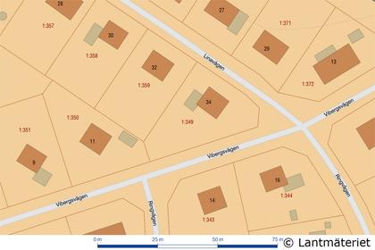 Illustrerad karta över fastigheten eller området